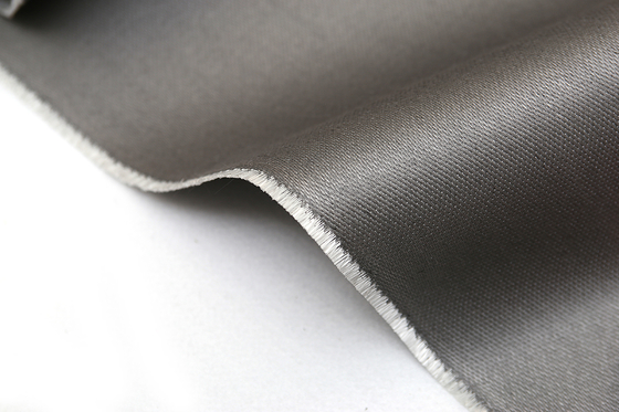 Grey Silicone Reinforced Fiberglass Fabric Smoke Dan Fire Curtain Fabrics