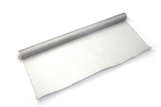 Grey Polyurethane PU Coated Fiberglass Cloth 0.9mm Untuk Welding Blanket