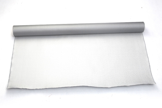 Grey Polyurethane PU Coated Fiberglass Cloth 0.9mm Untuk Welding Blanket