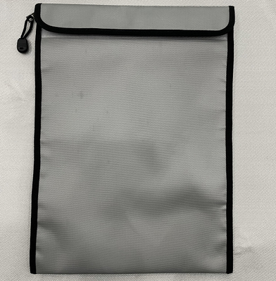 Tas File Tahan Api Perak Fiberglass Tidak Mengiritasi 1000℉ 17x27cm