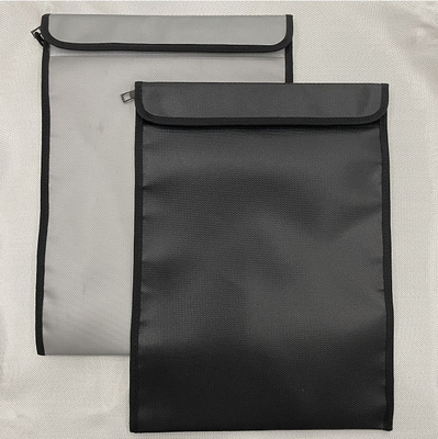 Tas File Tahan Api Perak Fiberglass Tidak Mengiritasi 1000℉ 17x27cm