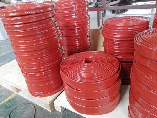 Fiberglass Sleeving Tahan Api Bahan Kimia Anti Korosif Dilapisi Dengan Karet Silikon