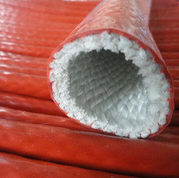 Isolasi Panas Karet Silikon Fiberglass Sleeving Flame Resistance