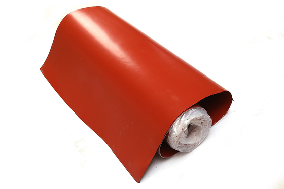 E Glass / C Glass Single Side Silicone Coated Fiberglass Cloth Insulation Tahan Api