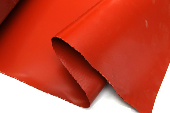 Kain Fiberglass Suhu Tinggi Dilapisi Silikon Untuk Tirai Api Dan Sambungan Fleksibel