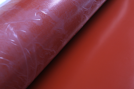Kain Fiberglass Suhu Tinggi Dilapisi Silikon Untuk Tirai Api Dan Sambungan Fleksibel