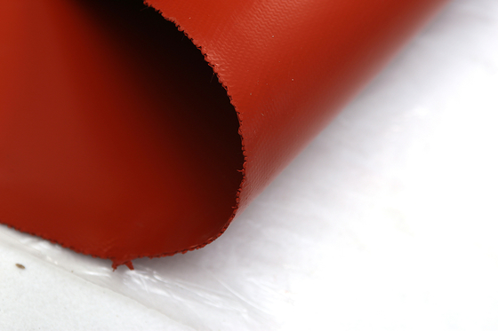 Kain Fiberglass Dilapisi Silikon Merah Untuk Gulungan Kain Tahan Api Bersama Ekspansi