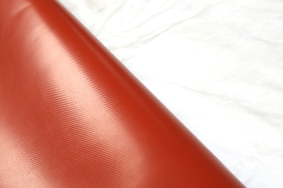 Kain Fiberglass Dilapisi Silikon Merah Untuk Gulungan Kain Tahan Api Bersama Ekspansi