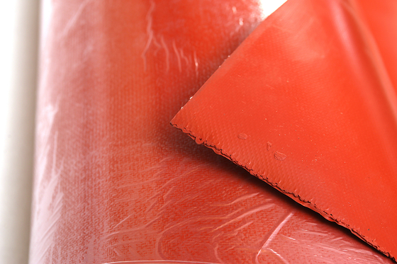 Kain Fiberglass Dilapisi Silikon Merah Untuk Gulungan Kain Tahan Api Bersama Ekspansi
