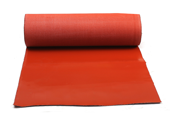 Kain Fiberglass Dilapisi Silikon Tidak Mudah Terbakar Merah